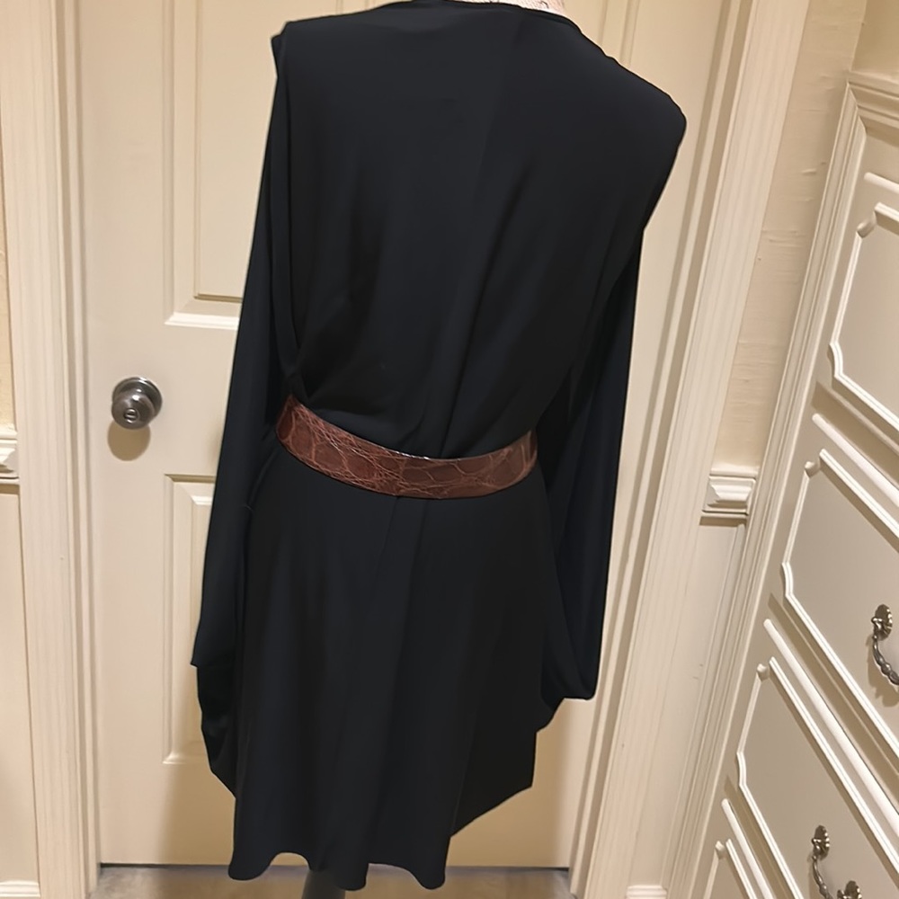 Josie Natori Tunic Vest Matte Black NWT